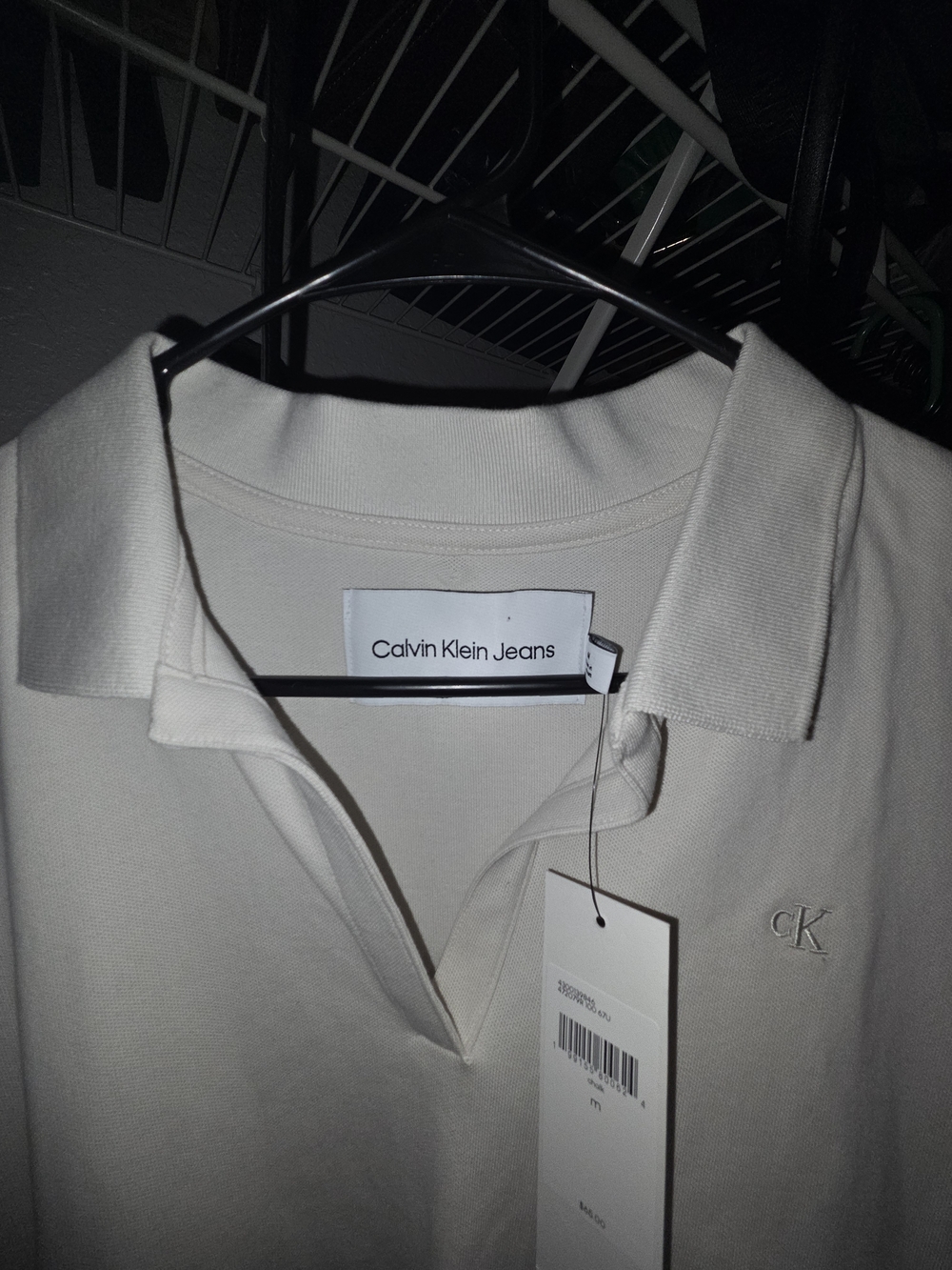 Calvin Klein Jeans Off-White Polo with CK Logo